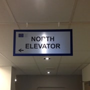 elevator directional sign